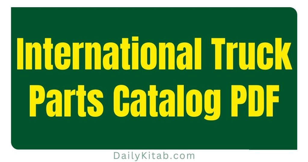 International Truck Parts Catalog PDF
