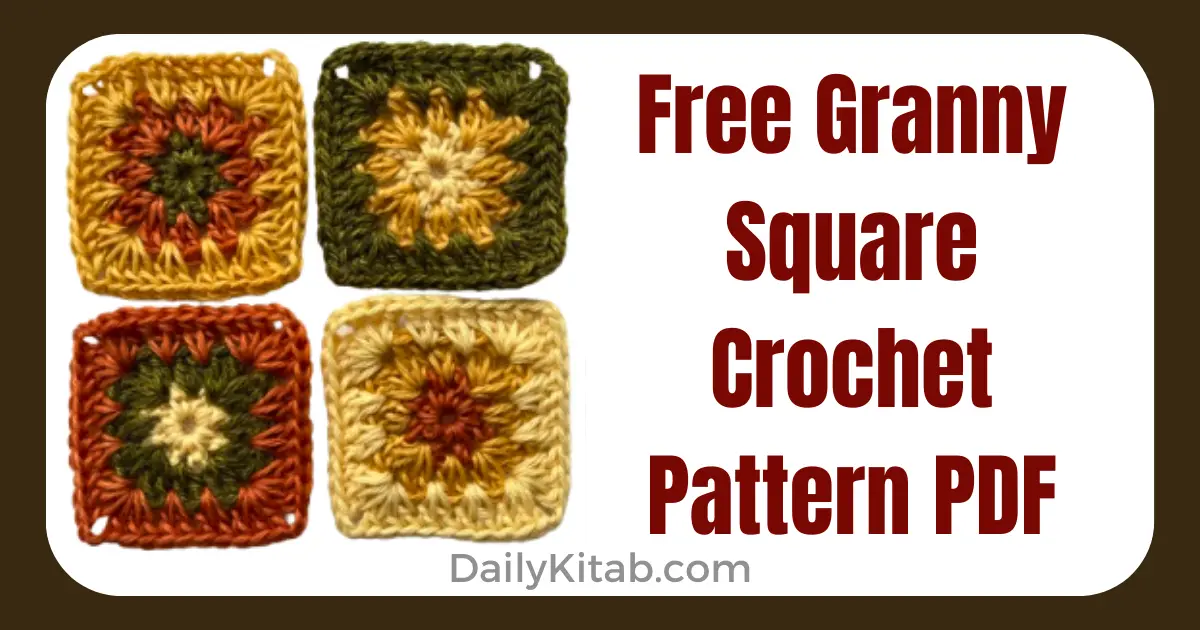 Free Granny Square Crochet Pattern PDF (Download)