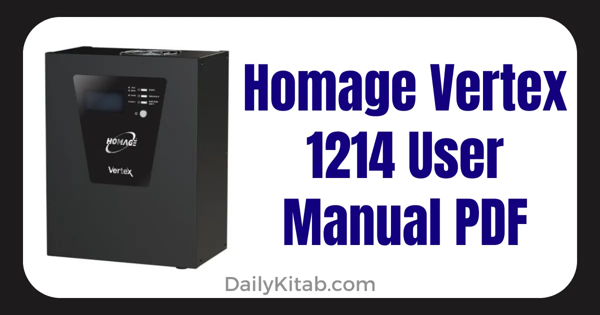 Homage Vertex 1214 User Manual PDF Free Download